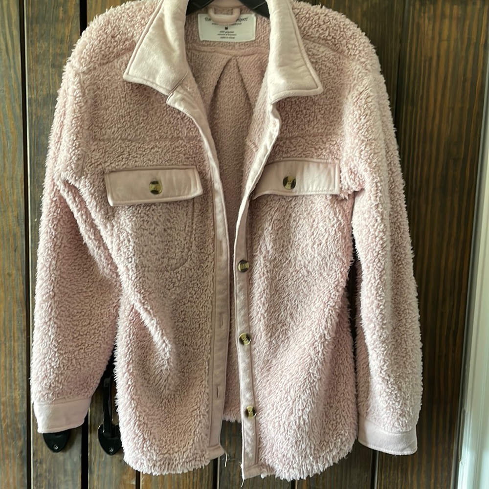 Women’s Button Up Rose Light Jacket Size M